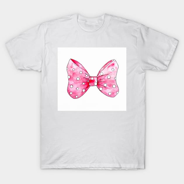 Pink bow T-Shirt by Luba_Ost